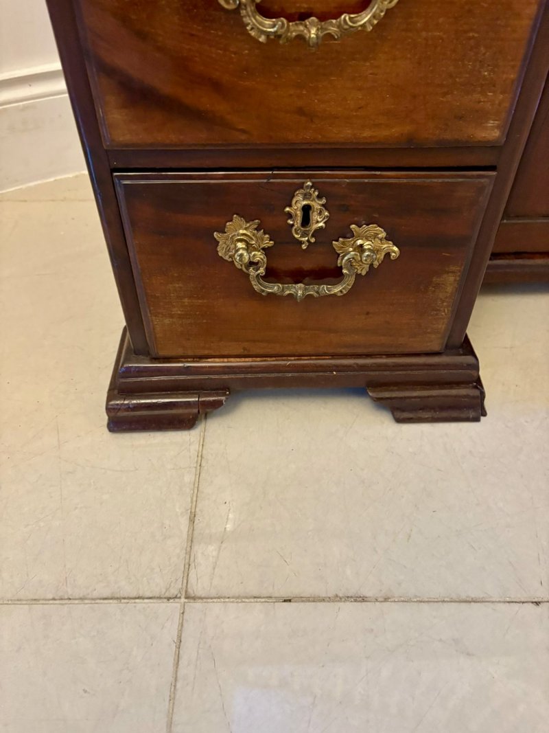 Antique George III Quality Mahogany Kneehole Desk